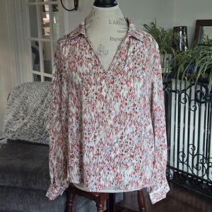 Halogen Multicolor Abstract Blouse